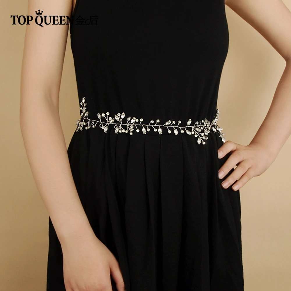 

TOPQUEEN SH34 Belt ladies wedding belts for bride wedding sashes Rhinestone wedding jewel belts for bridesmaid dress for women