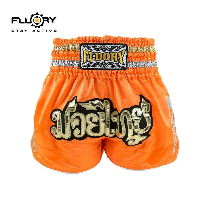 Подростковые и детские (для девочек мальчиков) шорты fluory Muay Thai с вышитыми