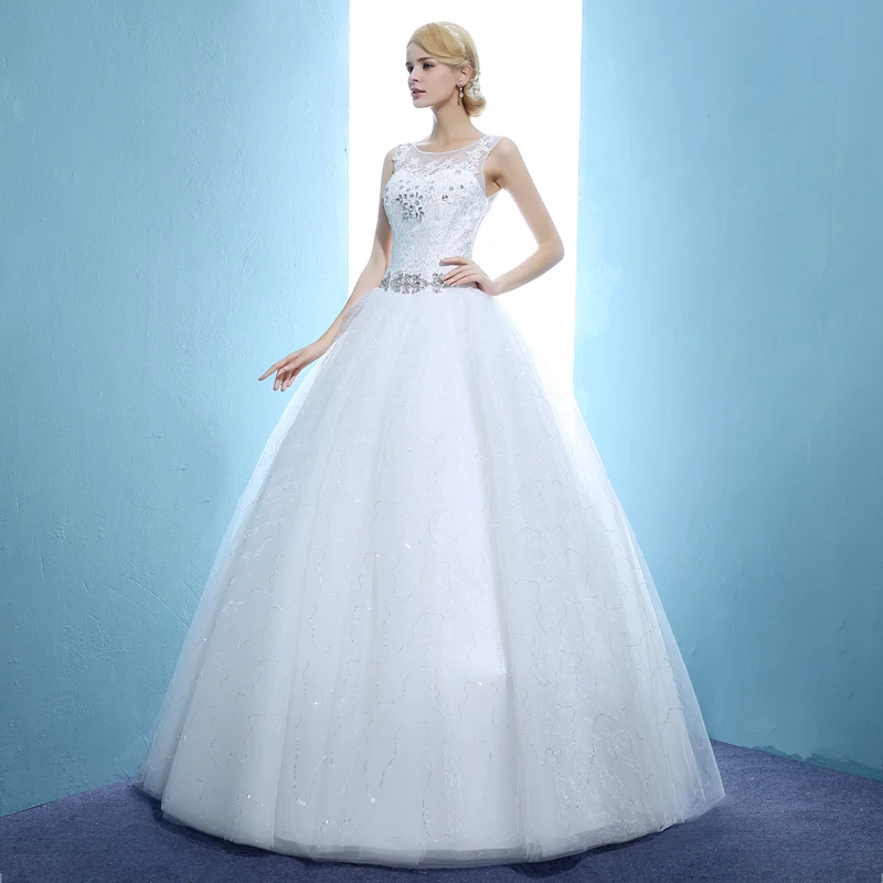 

Wedding Dress Ball Gowns Bride's Large Size Lace Up Wedding Dresses Bridal Dresses Plus Size