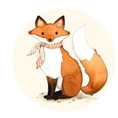 

4 style Cute Catoon Design Vintage Fox Brooch Pins Jewelry Glass Creature Brooches Animal Art Picture Pins badges Jewelry Gifts