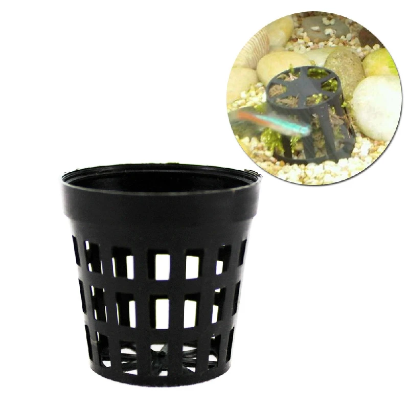 

1pcs Aquarium Aquatic Water Flower Plant Grass Cultivate Pot Aquarium Plastic Pot Baskets Planting Decoration For Fish Tank