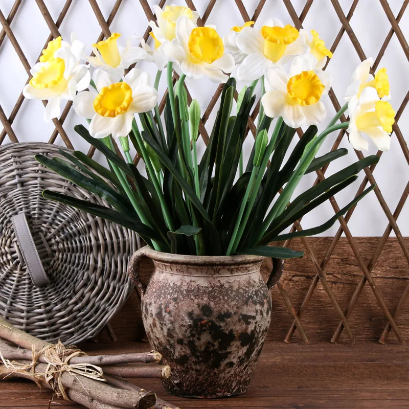 искусственные цветы kunstblumen для декора Пасторальный стиль daffodil