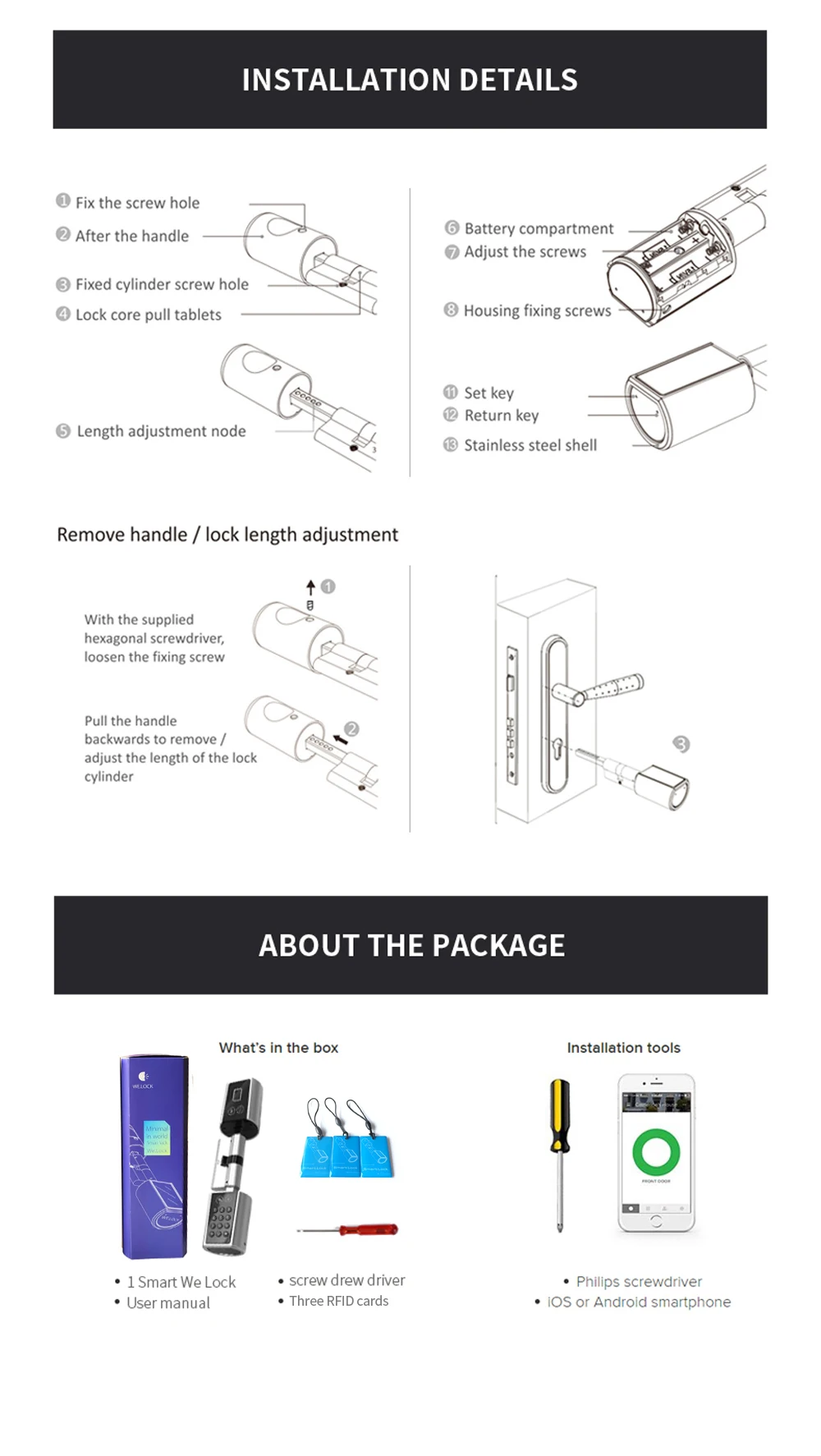 Best World Smallest Smart Door Lock Bluetooth Intelligent Home Small Electronic Digital Cylinder Door Lock 19