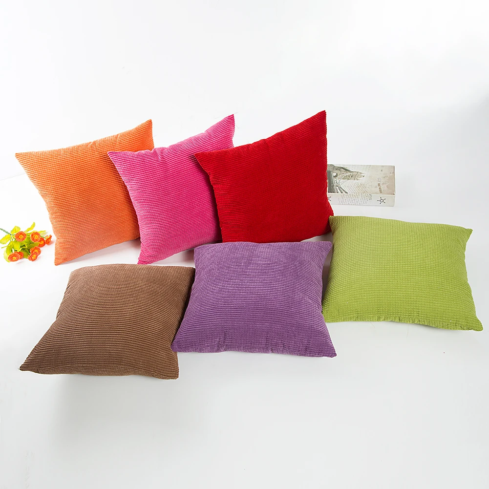 Best Corduroy Like Corn Kernels Throw Pillow Cushion Cover 45x45cm Soft Plush Pillowcase Solid Home Sofa Decoration Pillow Cover