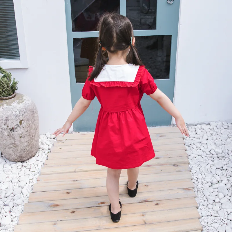 “ Vestidos de Algodão Crianças Adolescentes 4-10 Yrs Meninas