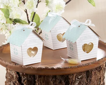 

Free Shipping Love Nest Bird House Candy Box baby shower candy box Wedding Favor Box 200pcs wen5915