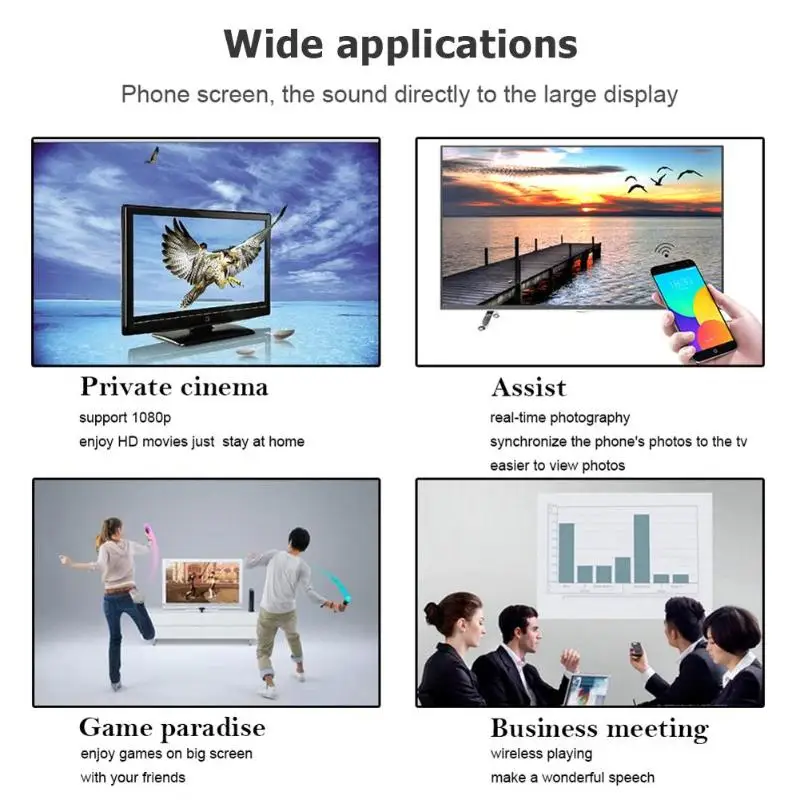Беспроводной WiFi MiraScreen TV Dongle HDMI Miracast DNLA Airplay дисплей приемник адаптер для Android IOS беспроводной адаптер