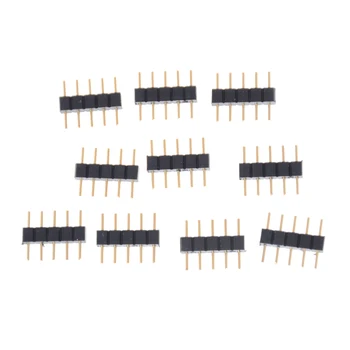 

10pcs/lot 5pin Connector 5 Pin Needle Male Double DIY Small Part For 3528 5050 RGBW RGBWW LED Strip Light Tape Lamp