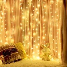 USB порт DC5V 3x3 м 300 светодио дный Рождество DIY светодио дный сад свет занавес строки лампы Рождество год свадебные украшения сосулька огни