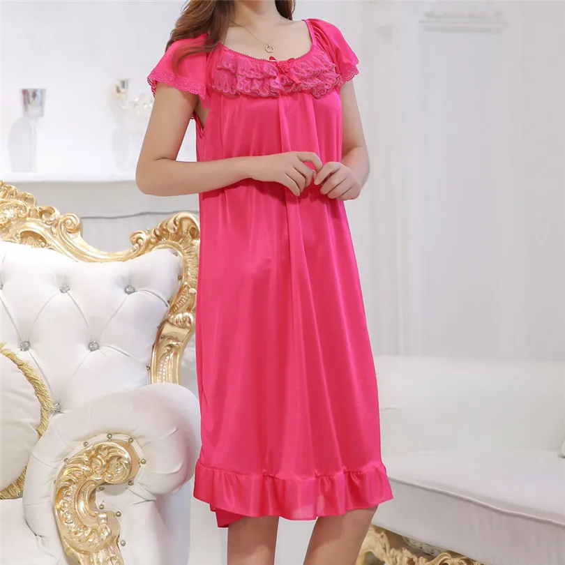 2019 New Summer Women Sexy Solid Nightdress Lingerie Loose Women Sleepwear Nightwear Autumn Sexy Pajamas #E09 (16)