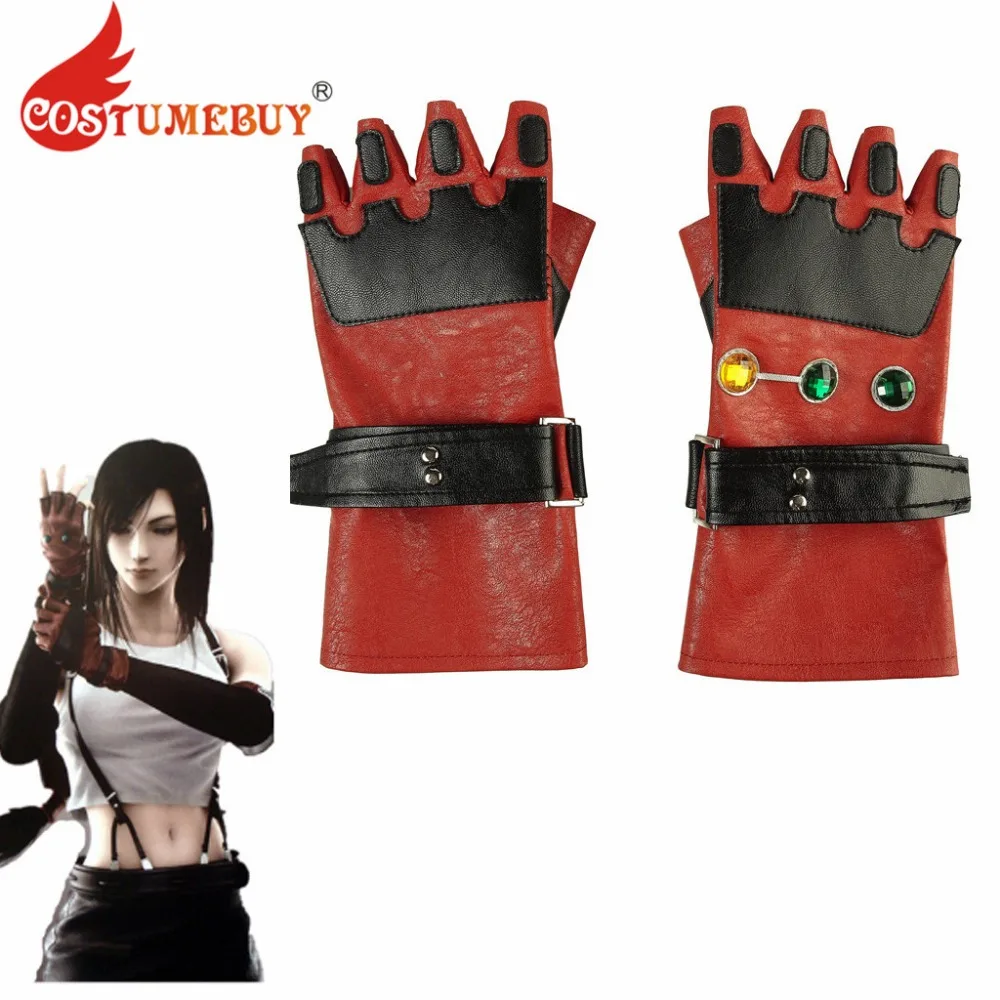 CostumeBuy Final Fantasy VII тифа Локхарт белая версия перчатки для косплея аксессуары L920 |