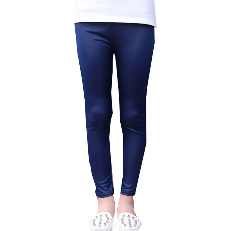 

Toddler Baby Girls Stretch Leggings Solid Faur PU Leather Pants Trousers F29