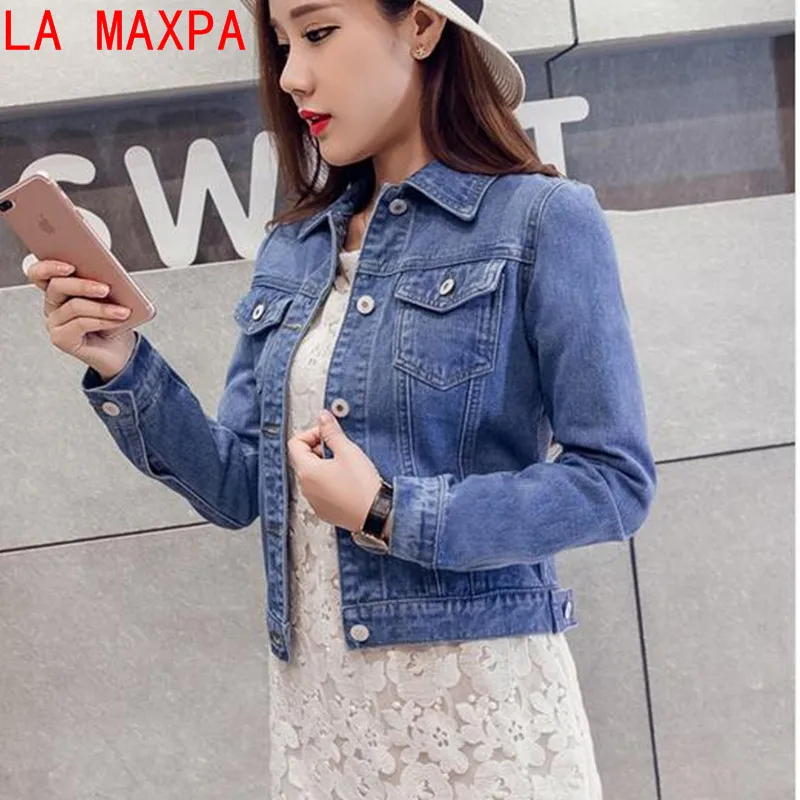 الصيف سترة للنساء أزياء الخريف طويلة الأكمام قميص دينيم جاكت كوري تمتد قصيرة الدنيم سترة معطف Chamarra موهير