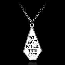 DC Marvel Green Arrow You Have Failed This City Metal Pendant Necklace