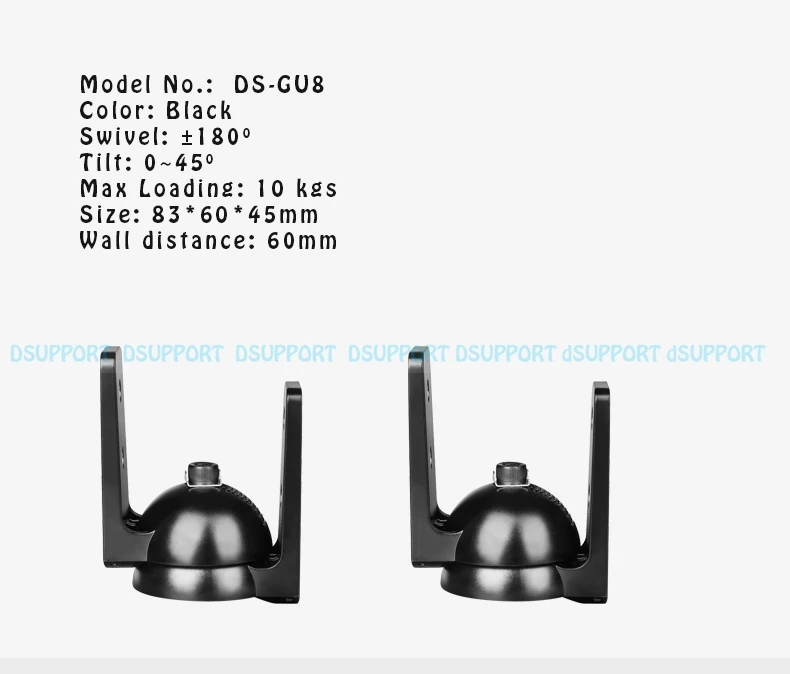 GU8 одна пара цинковый сплав Универсальный объемный динамик настенный кронштейн Вращающийся Динамик вешалка загрузка 10 кг