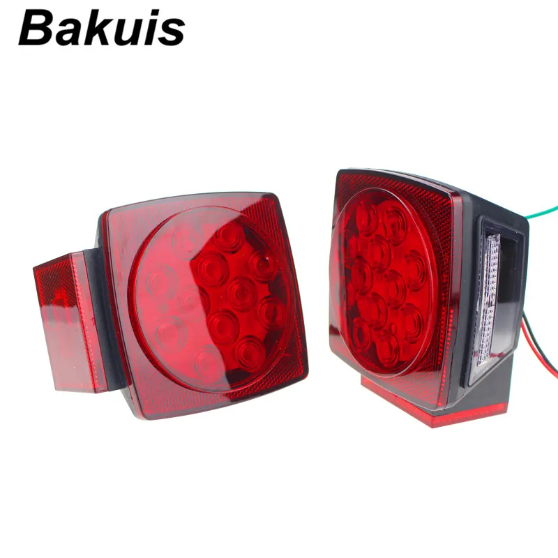 

12V LED Submersible Trailer Tail Light for Under 80 Inch Boat Trailer RV Marine