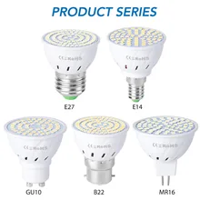 GU10 Led 220V светильник E14 Точечный светильник E27 кукурузная лампа 2835 SMD Bombillas светодиодные лампы MR16 Точечный светильник B22 4 Вт 6 Вт 8 Вт ампула GU5.3