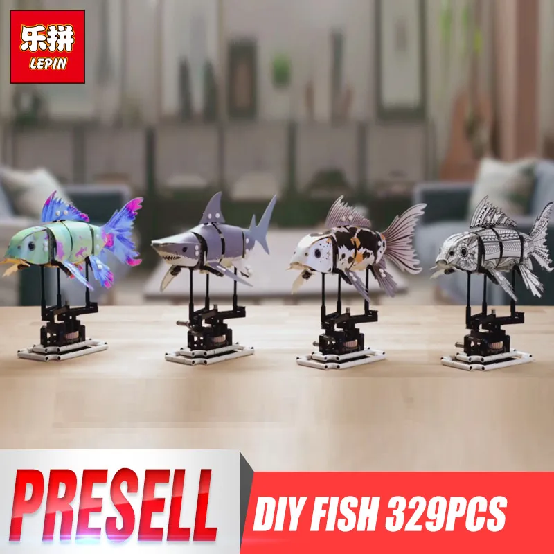 

2018 Lepin 20089 20090 20091 20092 Creative Toys The DIY Forma Fish Set Building Blocks Bricks Assembly Toys Kids Christmas Gift