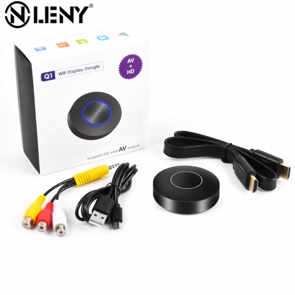 

Onleny HD+AV output Q1 Mirroring Dongle wifi display receiver HDMI Android TV stick better than Mirascreen chrome cast 2 dvb-t2