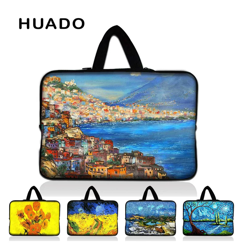 Oil painting style notebook bag 13" 15.6" laptop sleeve 17" 10" netbook