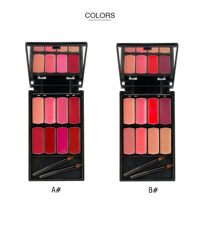 Menow Brand 8 colors Lip Gloss Palette Makeup Waterproof Long Lasting Moisturizer Lipsticks Women beauty lips Cosmetic L501