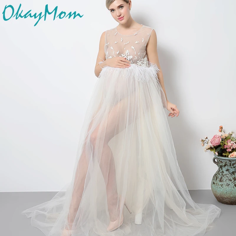 Maternity Photography Props Pregnancy Wear Party Evening Dresses Clothes Maternity Clothing For Photo Shoots Pregnant Dresses