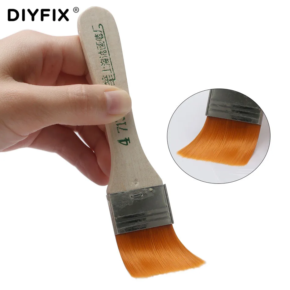 DIYFIX 4Pcs Soft Cleaning Brush Computer Keyboard PC Dust Cleaner Wood Handle for Electronics Mobile Phone PCB Repair Tools Set