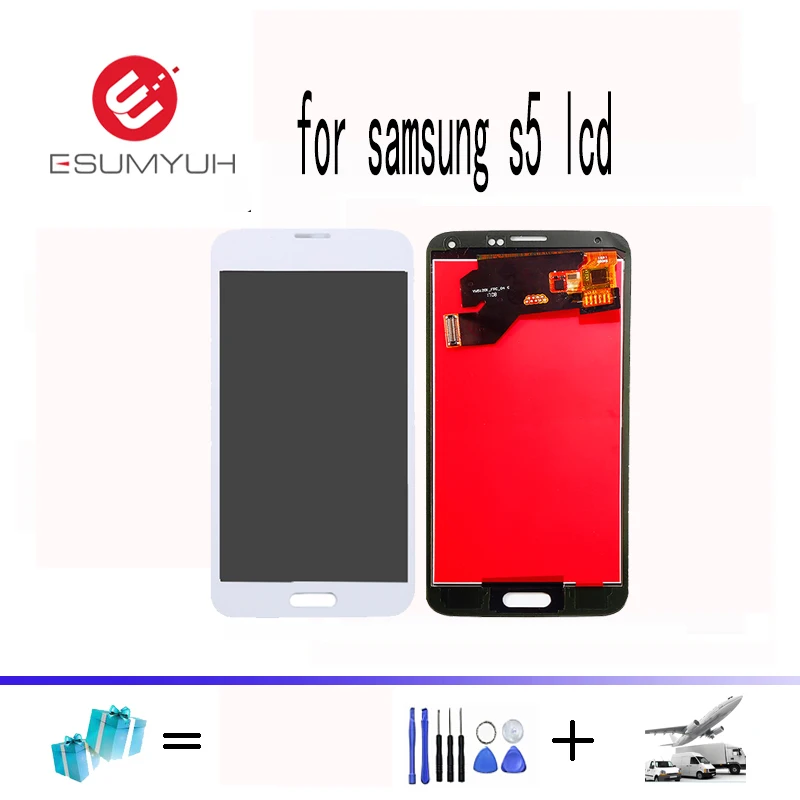 Для Samsung Galaxy S5 LCD G900A G900P G900T G900V G900F дисплей с сенсорным экраном дигитайзер в сборе