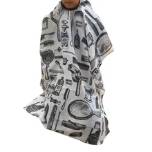 Хип-хоп Стиль салон Водонепроницаемый парикмахерские резки g ткань Cape парикмахеры черный парикмахер платье Обёрточная бумага для укладки волос фартук инструменты