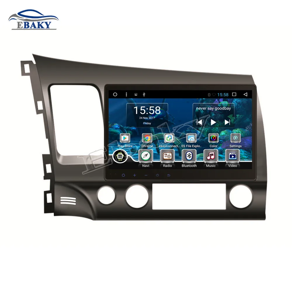 Clearance NaviTopia 10.1inch 1G/2G RAM Quad Core/Octa Core Android 7.1/8.1 Car DVD Radio for Honda CIVIC 2006 2007 2008 2009 2010 2011 GPS 2
