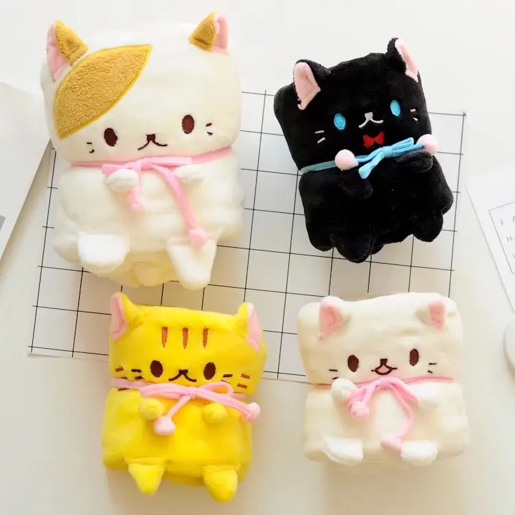 

IVYYE Kawaii Cats Anime Plush Stuff Accessories plushdoll Stuffed Fluffy Warm Soft Toys Blanket Bed Throw Blankets NEW
