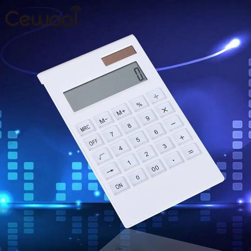 Cewaal المحمولة 12 الرقمية حاسبة الطاقة الشمسية طاقة الكريستال المفاتيح البطارية المزدوجة السلطة الحاسبة الإلكترونية Cewaal المحمولة 12 الرقمية حاسبة الطاقة الشمسية طاقة الكريستال المفاتيح البطارية المزدوجة السلطة الحاسبة الإلكترونية