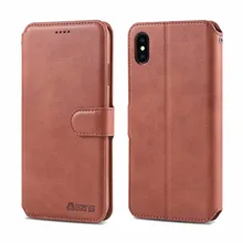 Кожаный магнитный чехол-бумажник AZNS для apple iPhone Xs Max Xr X 8 7 6S Plus, роскошный винтажный Чехол-кошелек с отделением для карт