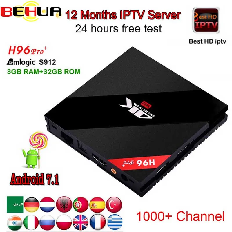 H96 Pro Amlogic S912 64 бит ТВ приставка Android 7 1 Octa Core 3 Гб оперативной памяти 32 ГБ H96pro