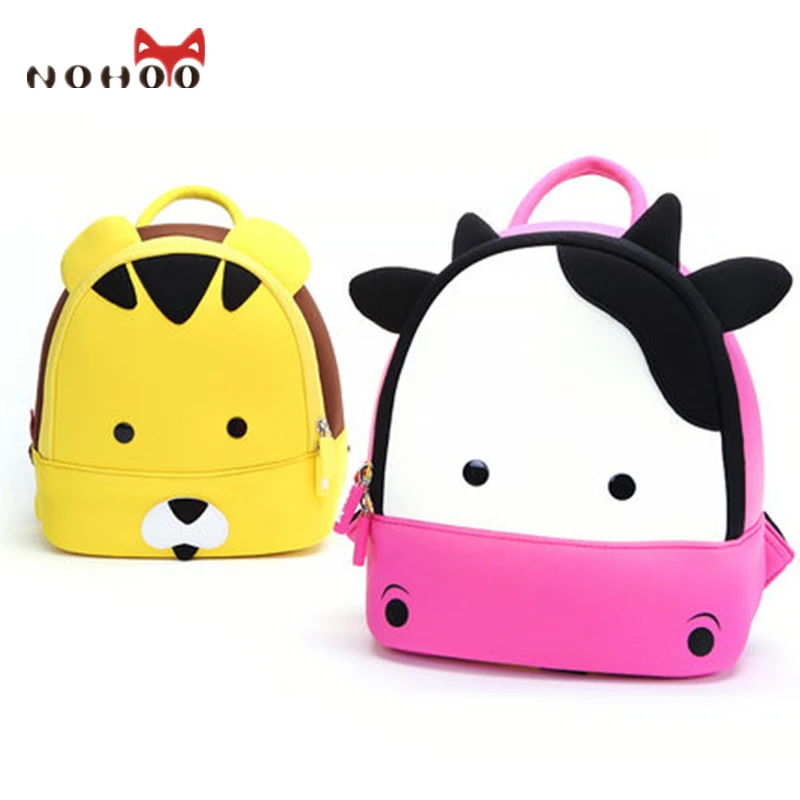 NOHOO Waterproof Orthopedic School Bags Fashion Animals Children School font b Backpacks b font for Girls