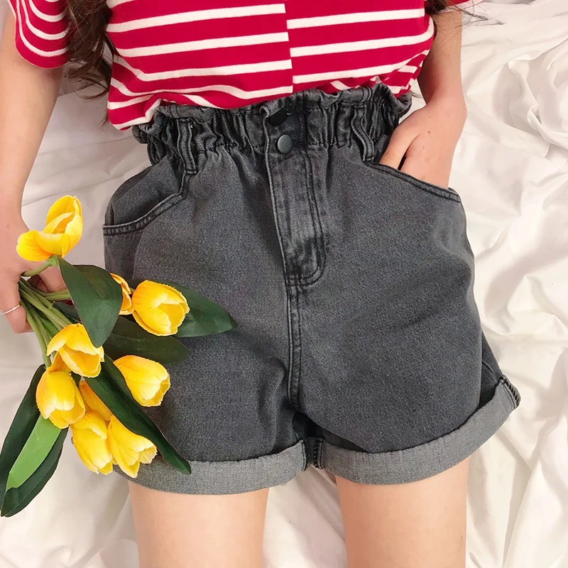 S-3xl, 4xl, 5XL размера плюс 2 цвета летняя юбка с высокой талией шорты женские джинсовые шорты широкие джинсы женские шорты(0911