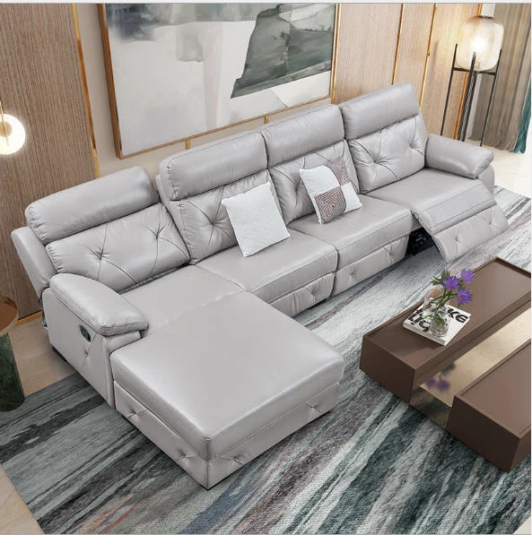 ruang tamu sofa set sofa sudut kursi manual real kulit asli sectional sofa modern l muebles de sala moveis untuk casa