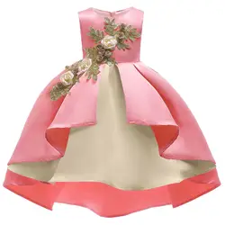 Нарядное платье для девочек, бальное платье для девочек, детское платье с блестками на свадьбу для малышей, костюм на день рождения для