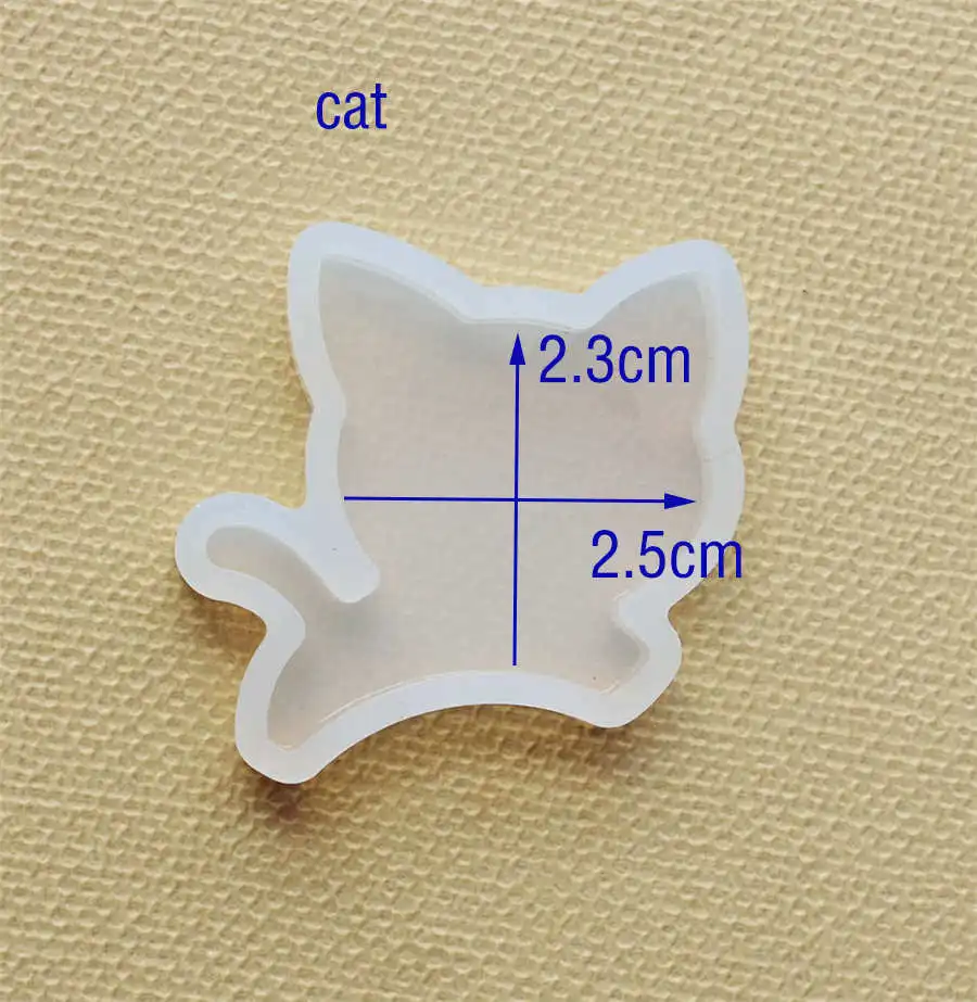 SNASAN силиконовая форма для ювелирных изделий милое животное, кошка, кролик, олень, дельфин, смола, силиконовая форма, инструмент ручной работы, DIY формы для эпоксидной смолы - Цвет: cat