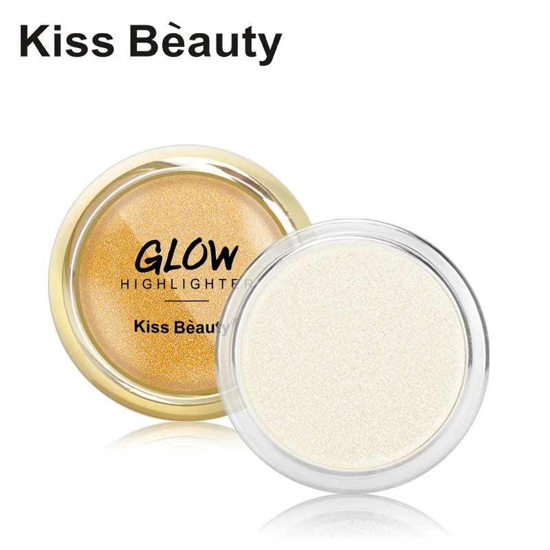 

Kiss Beauty Good Quality 3d face contouring fine compact powder shimmer Brighten highlighter skin rouge makeup cosmetics