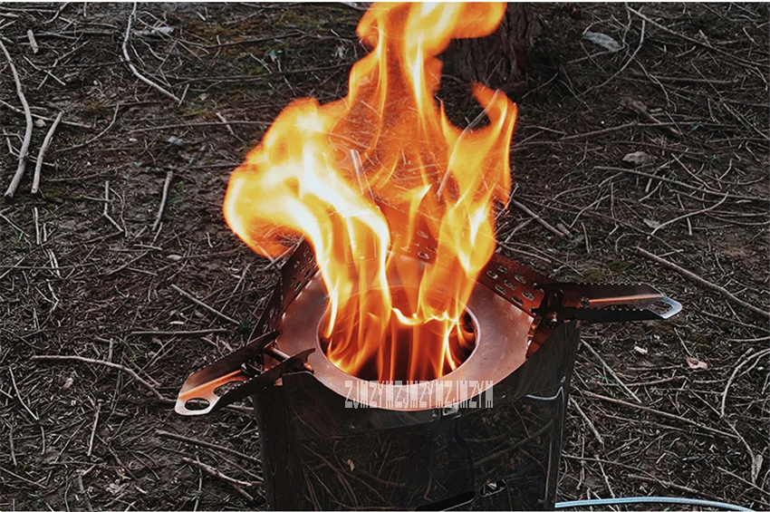 Новое поступление, 1.5L походная Складная дровяная плита, горелка на древесном угле, воздуходувка, плита для улицы, дровяная плита, печь для барбекю, FMS-1301001, лидер продаж