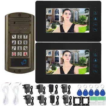 

intercomunicador 100-240V 7inch HD Screen Wired Doorbell Waterproof Video Intercom Door Bell