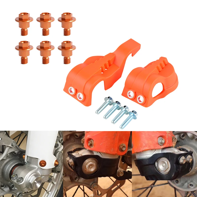 

Front Fork Leg Shoe Covers Fork Guard Screw Bolts Protector Kit For KTM 125 150 150 180 200 250 350 390 450 SX SX-F XC XC-F 2015