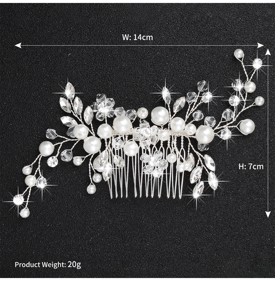 Miallo, свадебные Кристальные жемчужины, гребни невесты, заколки для волос, аксессуары, ювелирные изделия ручной работы, женские Украшения для головы, головные уборы для невесты