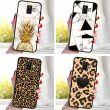 Leopard marble For Samsung Galaxy A9 A8 A7 A6 A5 A3 J3 J4 J5 J6 J8 Plus M30 A40S A10 A20E phone Case Cover Coque Etui