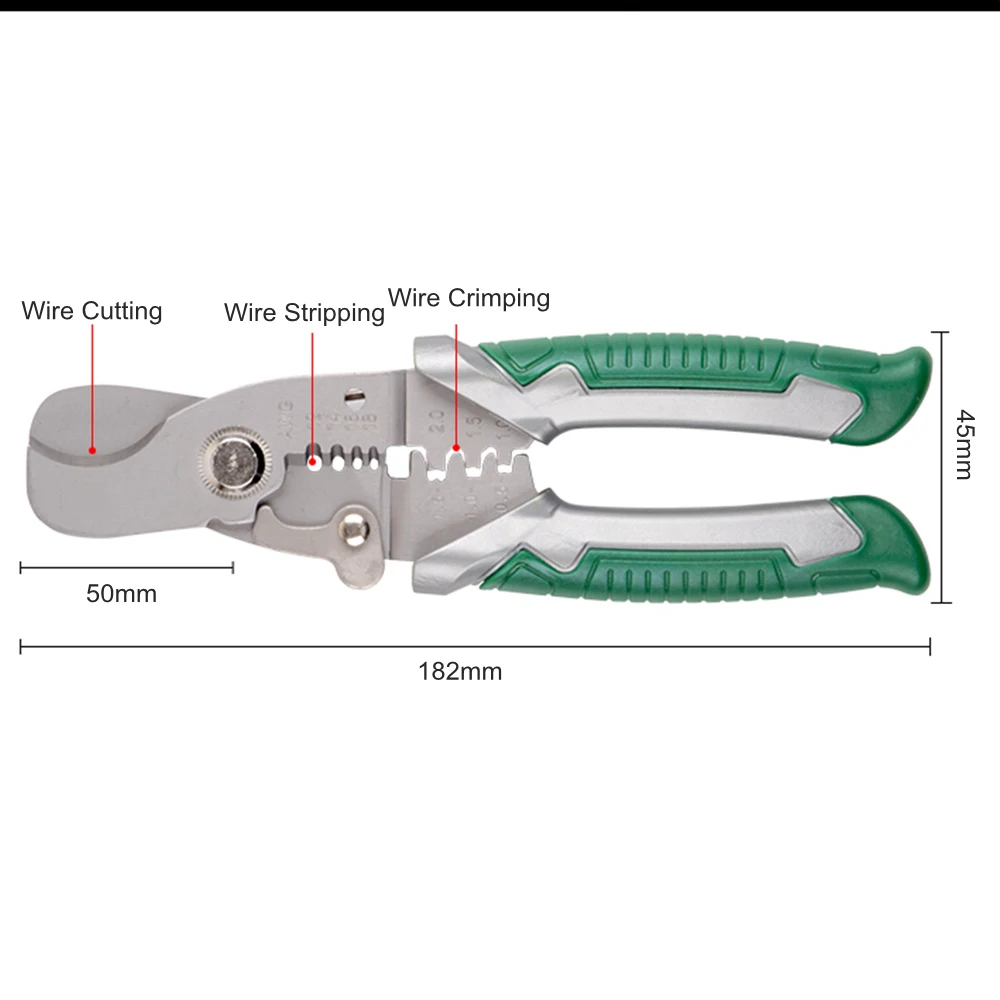 Многофункциональный инструмент для зачистки проводов, обжимной инструмент, обжимной инструмент, обжимные плоскогубцы, инструмент для зачистки кабеля, резак для терминала, ручной инструмент электрика