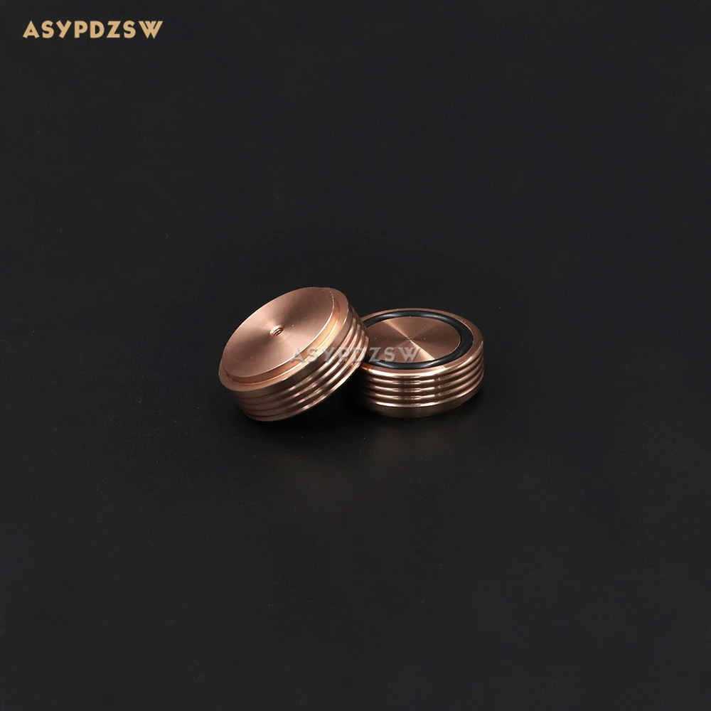

4 PCS Corrugated shape golden Aluminum 44*17mm preamp foot Power amplifier feet