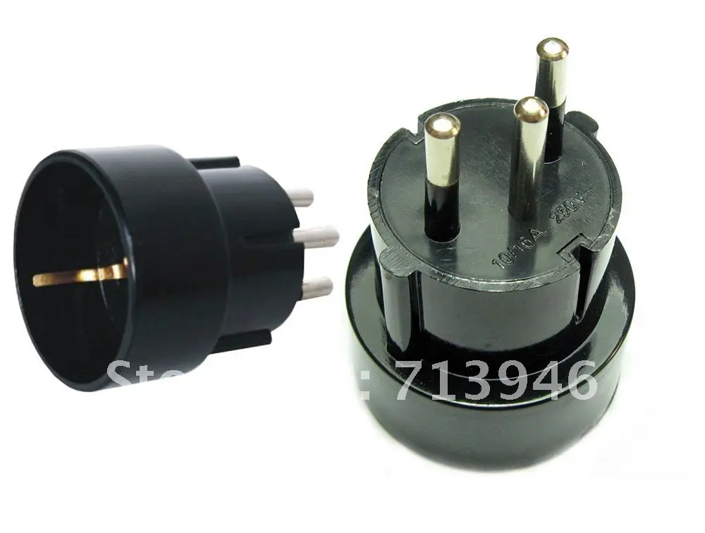 RK 52 Schuko to Swiss travel adapter, Germany socket, Switzerland