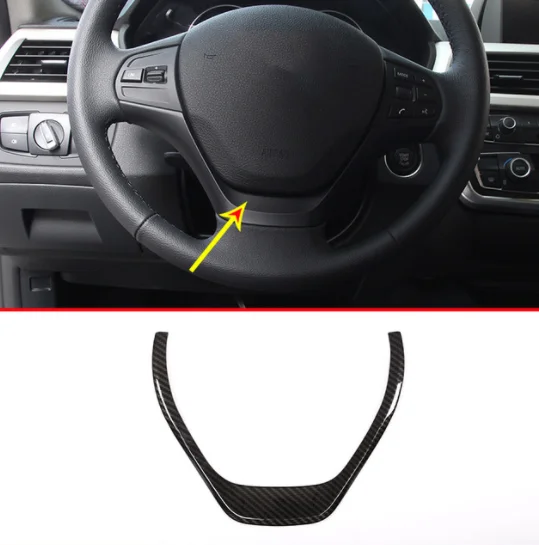 Carbon Fiber Steering Wheel Decoration Strips Cover Trim For BMW 3 Series F30 318 320 2013 2014 2015 2016 2017 2018 | Автомобили и
