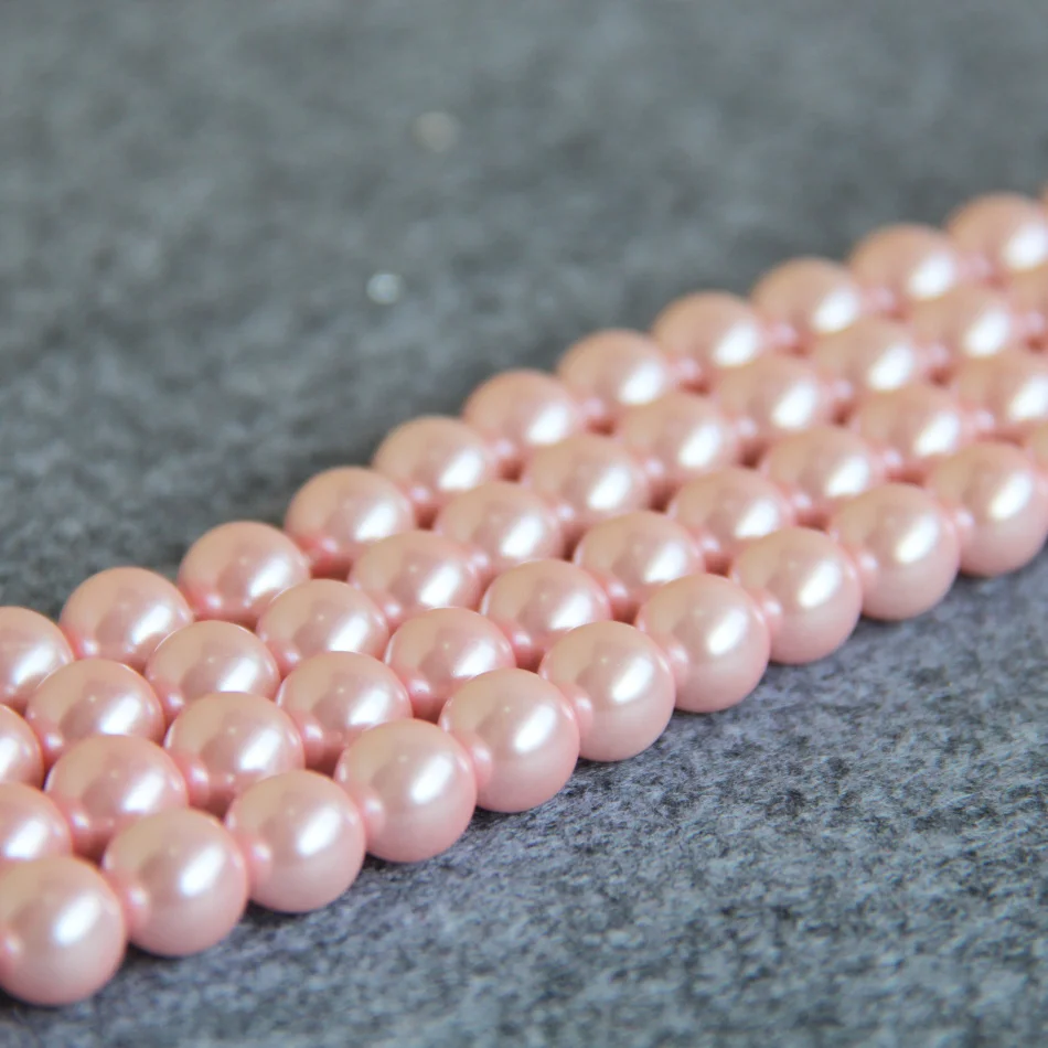 

Красивые высококачественные розовые бусины в виде ракушек, подарок для женщин и девушек, незакрепленные бусины 15 дюймов для изготовления ювелирных изделий, оптовая и розничная продажа